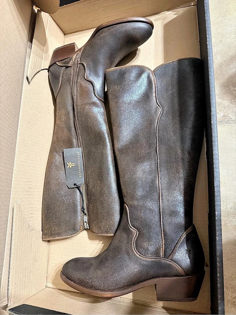 Frye Carson Piping Tall Boots Brown US 6 M